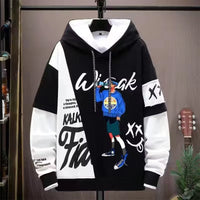 Japanese Ins Hip Hop Top Color Matching Long Sleeve Coat