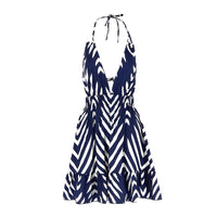 Elegant Random Print Tie-Dye Maxi Dress