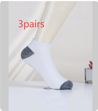 Simple Black White Gray Boat Sweat-absorbent Low Mouth Socks