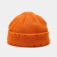 Hole knitted wool hat