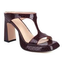 Water Platform Chunky-heel Square-toe Sandals For Outdoor Wear