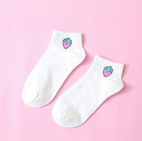 Cartoon Cute Women Short Socks Spring Summer Cotton Fruit Comfortable Socks 1 PairChina