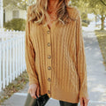 Casual Loose Mid-length Knitted Cardigan Sweater