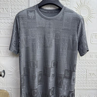 New Ice Silk Men's Short Sleeve All-match Fashion Round Neck