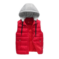 Mens Loose Fit Winter Hooded VestCoat Less Jacket