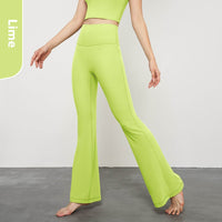 Nude Feel Wide Leg Skinny Yoga Pants High Waist Non-embarrassing Line Sports Trousers