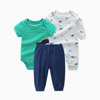 Spring And Autumn Infant Clothing Three-piece Suit