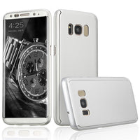 S8 All Inclusive Mobile Phone Shell 360 Degree Frosted Protection PC Hard Sleeve Tempered Film.