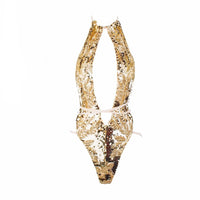 European And American Sequined Ladies One-piece Sexy Halter Bikini