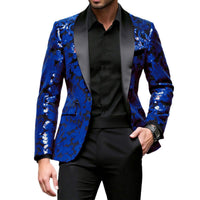 Men's Loose And Versatile Velvet Sequin Suit Jacket