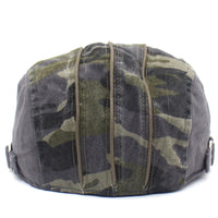 Men's Camouflage Washed Cotton Flat Brim Beret
