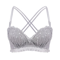 Lace floral palm cup beauty back bra