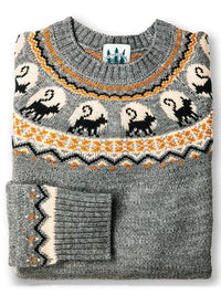 Hooded Thick Needle Fabric Trendy Round Neck Sweater