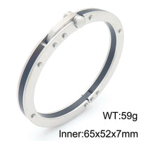 High-End Stainless Steel Carbon Fiber Couple Bracelets