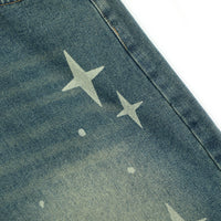 Cross Asterism Printed Cropped Pants Men's