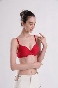 Women's Underwear French Hook And Eye Closure With Steel Ring Gathering Bra