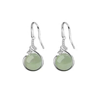 Retro-style Jade Earrings Fashionable Minimalist And Elegant