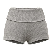 Sweet And Versatile Knitted Waistband Shorts