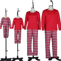 Plaid Cotton Christmas Parent-child Pajamas