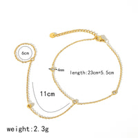 Women's European And American Titanium Steel Rhinestone Zircon Anklet