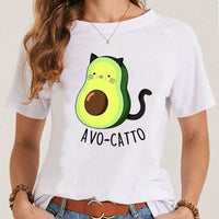 Women's Fashionable Simple Printed Short-sleeved T-shirt