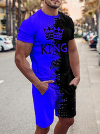 Men's Loose Casual Short Sleeve Suit