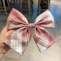 Girl's Plaid Bow Hairpin