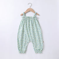 Baby Girl Flower Strap Floral Romper