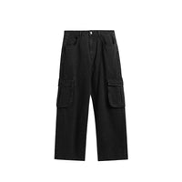 Street Straight Loose Men's Clothing Wash Tooling Wide Leg Jeans