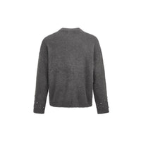 Spider Brooch Mink-like Pullover Sweater