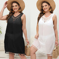 Hand-crocheted Patchwork V-neck Sexy Camisole Dress Bikini Cover-up For Women