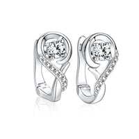 Korean Fashion Classic Silver Elegant Womens Musical Note Earrings Jewelry
