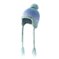 New Style With Fur Ball Thickened Woolen Cap Korean Style Earflaps Slipover Knitted Hat