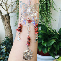 Butterfly Style Sun And Moon Accessories Crystal Ball Wind Chimes