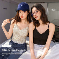 Lace Camisole Womens Mid-Length Lightweight Padded Sexy Chic Base Layer Underwear Outerwear Inner Top