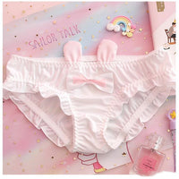 Japanese Underwear  White Girl Rabbit Ice Silk