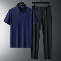 Business Casual Mens Ice-silk Suit