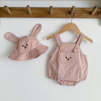 Spring And Summer Korean Cartoon Animal Triangle Rompers Baby Strap Jumpsuit