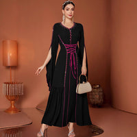 Stitching Drawstring Fashion Womens Dress