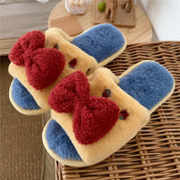 Cotton Slippers Sweet Princess Style Bow
