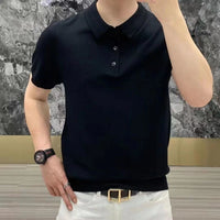 Men's Polo Shirt Business Affordable Luxury Fashion Casual Short-sleeved Pineapple Pattern T-shirt