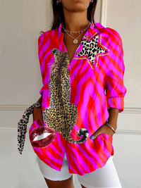 Women's Long-sleeved Printed Shirt