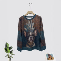 Christmas Digital Printing Sweater Casual Round Neck Long Sleeve
