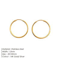 Fashionable Gold-Plated Stainless Steel Earrings
