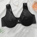 Black French-style Seamless Womens Underwear With A Front Closure
