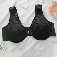Black French-style Seamless Womens Underwear With A Front Closure