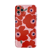 Compatible with Apple, Retro red flower phone case for iPhone12ProMax/8plus