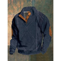 Men's Four-button Long-sleeved Sweater