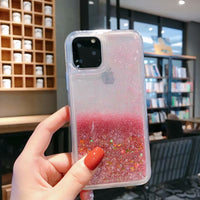 Compatible with Apple , Glitter liquid mobile phone case