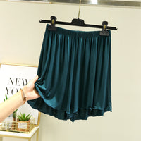 Summer High-waist Loose-fitting Skirt-trousers Capri Pants Wide-leg